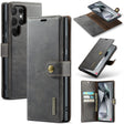 For Samsung Galaxy S24 Ultra 5G DG.MING Crazy Horse Texture Detachable Magnetic Leather Case(Grey) - free shipping - PMC Jewellery - Order now!