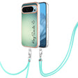 For Google Pixel 9 Pro XL Electroplating Dual-side IMD Phone Case with Lanyard(Smile) - Google Cases by PMC TechLife | Online Shopping South Africa | PMC TechLife | Buy Now Pay Later Mobicred