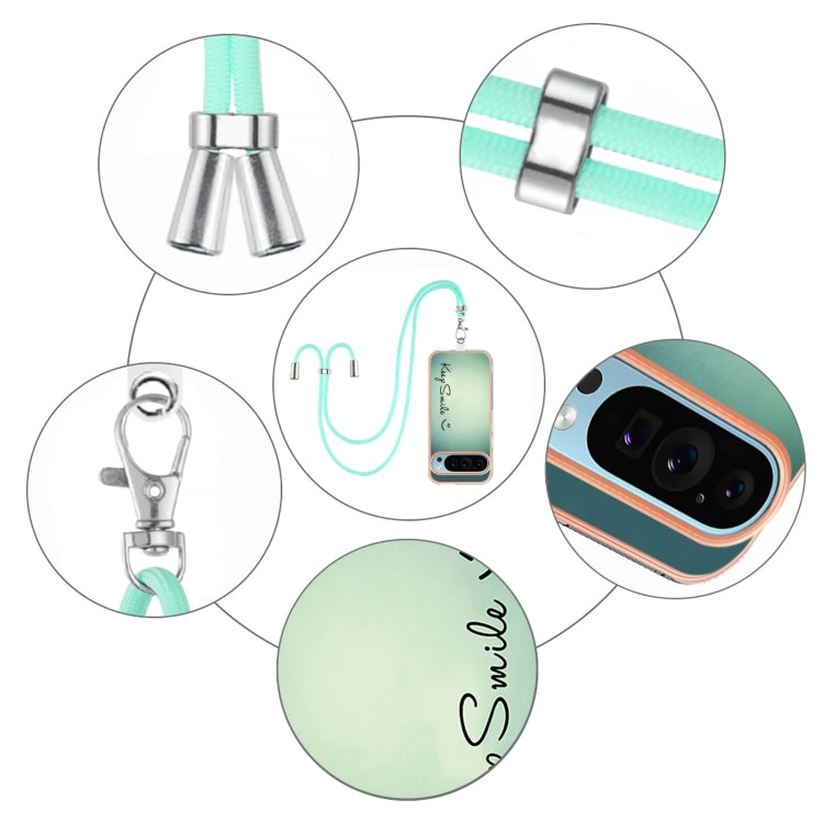 For Google Pixel 9 Pro XL Electroplating Dual-side IMD Phone Case with Lanyard(Smile)