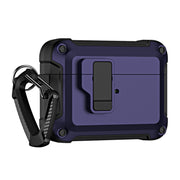 For AirPods Pro 2 TPU + PC Wireless Bluetooth Earphone Protective Case with Switch Lock & Hook(Blue)