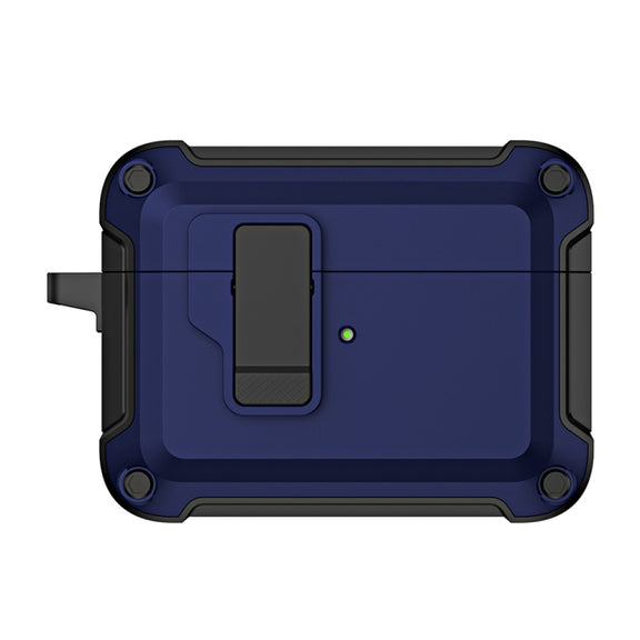 For AirPods Pro 2 TPU + PC Wireless Bluetooth Earphone Protective Case with Switch Lock & Hook(Royal Blue)