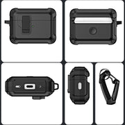 For AirPods Pro 2 TPU + PC Wireless Bluetooth Earphone Protective Case with Switch Lock & Hook(Royal Blue)