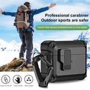 For AirPods Pro 2 TPU + PC Wireless Bluetooth Earphone Protective Case with Switch Lock & Hook(Grey)