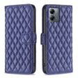 For Motorola Moto G14 4G Diamond Lattice Wallet Flip Leather Phone Case(Blue) - Motorola Cases by PMC TechLife | Online Shopping South Africa | PMC TechLife | Buy Now Pay Later Mobicred