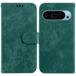 For Google Pixel 9 Pro Little Tiger Embossed Leather Phone Case(Green) - Google Cases by PMC TechLife | Online Shopping South Africa | PMC TechLife | Buy Now Pay Later Mobicred