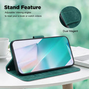 For Google Pixel 9 Pro Little Tiger Embossed Leather Phone Case(Green)