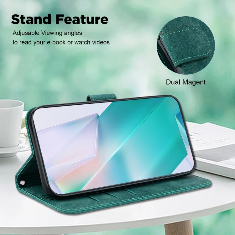 For Google Pixel 9 Pro Little Tiger Embossed Leather Phone Case(Green)