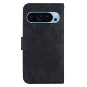 For Google Pixel 9 Pro Little Tiger Embossed Leather Phone Case(Black)