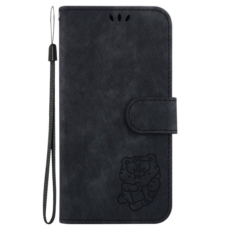 For Google Pixel 9 Little Tiger Embossed Leather Phone Case(Black)