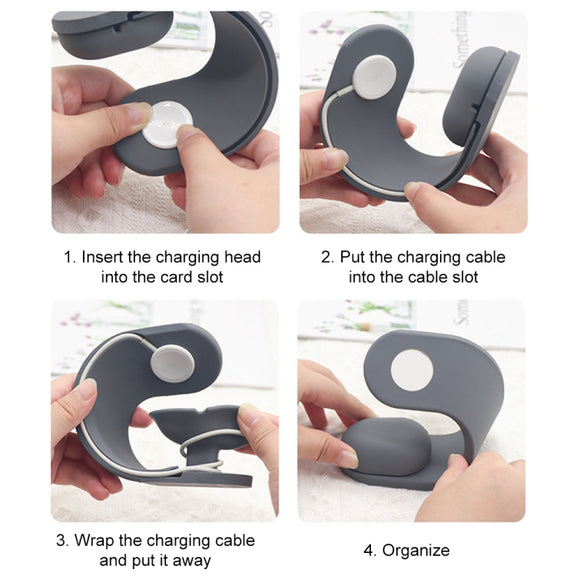 For Apple Watch Series Smart Watch U-shaped Silicone Charging Holder(Colorful)