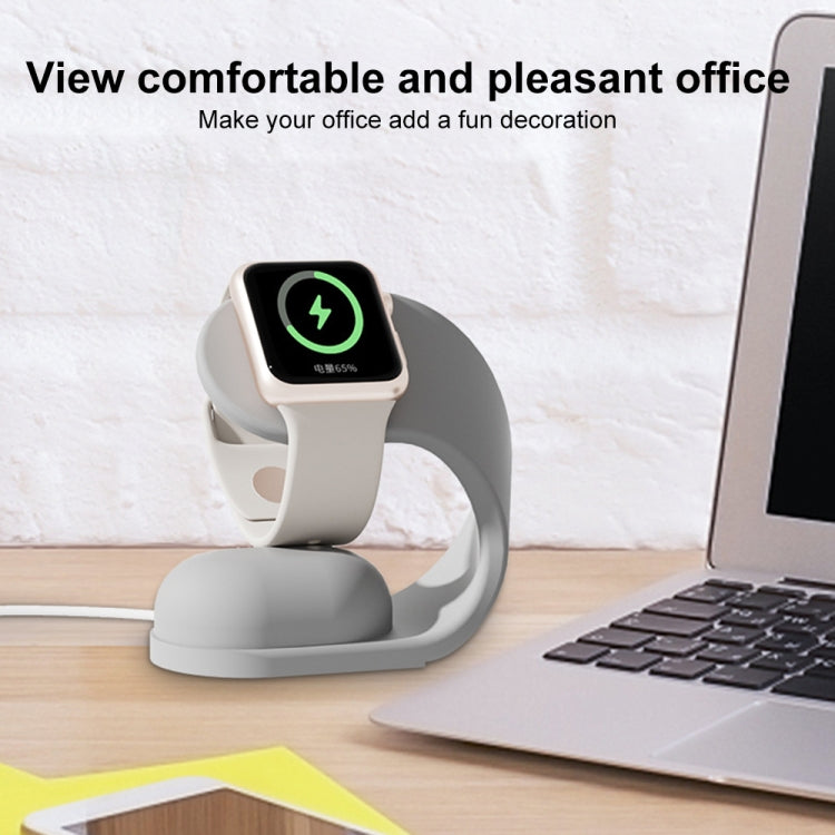 For Apple Watch Series Smart Watch U-shaped Silicone Charging Holder(Colorful)