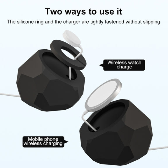 Diamond-shaped 2 in 1 Wireless Charging Silicone Base(Pink)