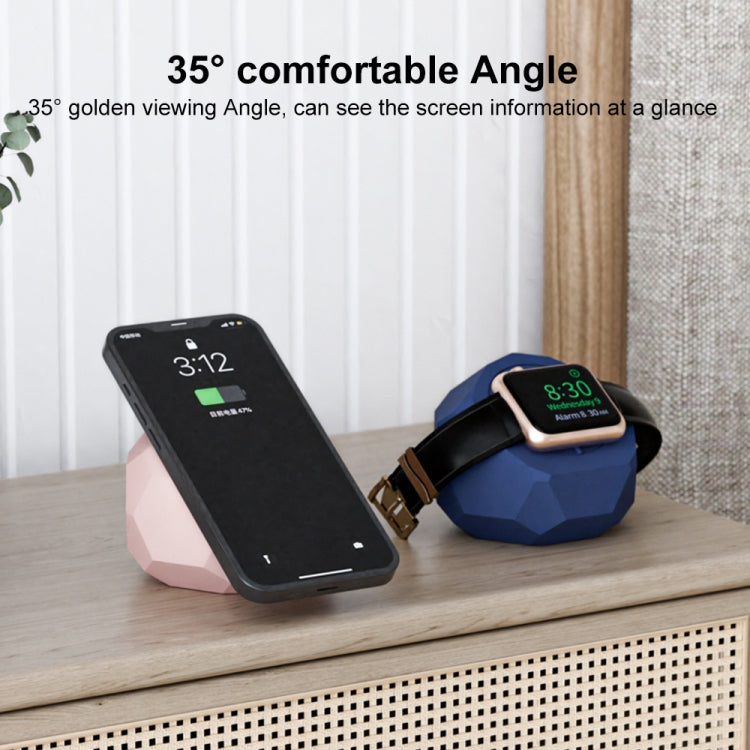 Diamond-shaped 2 in 1 Wireless Charging Silicone Base(Pink)