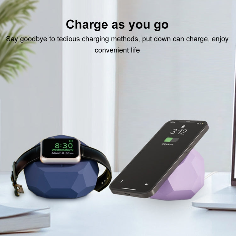 Diamond-shaped 2 in 1 Wireless Charging Silicone Base(Pink)