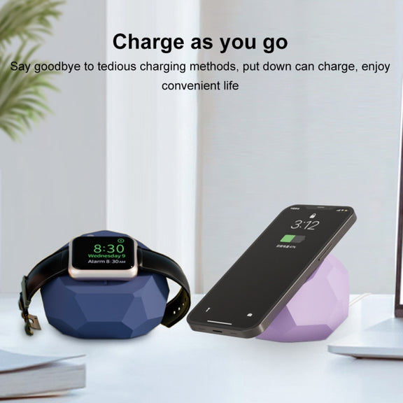 Diamond-shaped 2 in 1 Wireless Charging Silicone Base(Pink)