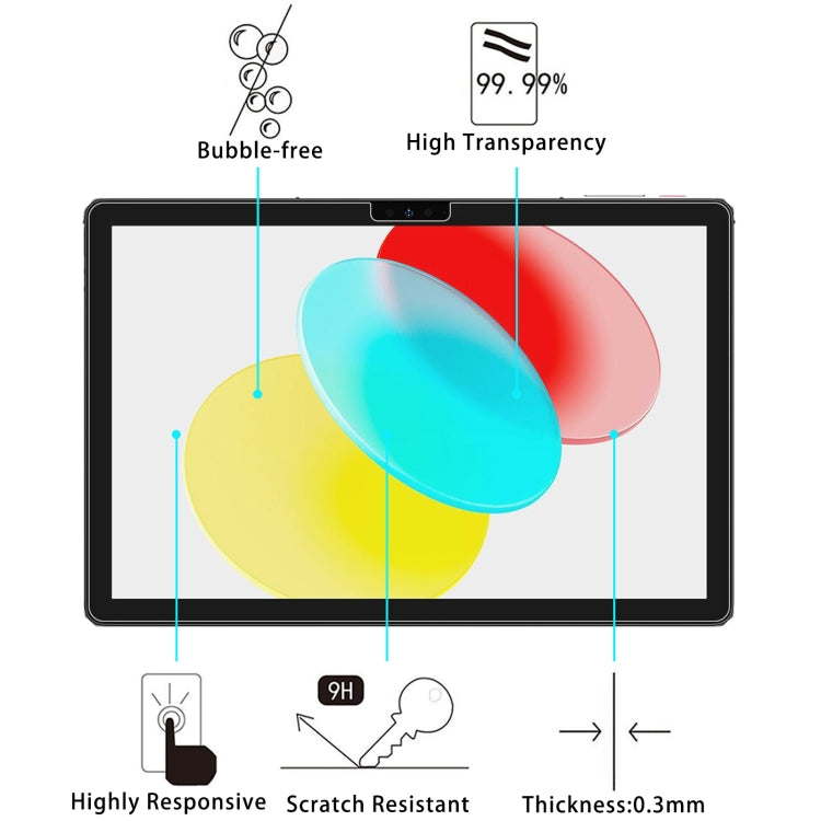 For Ulefone Tab A8 9H 0.3mm Explosion-proof Tempered Glass Film
