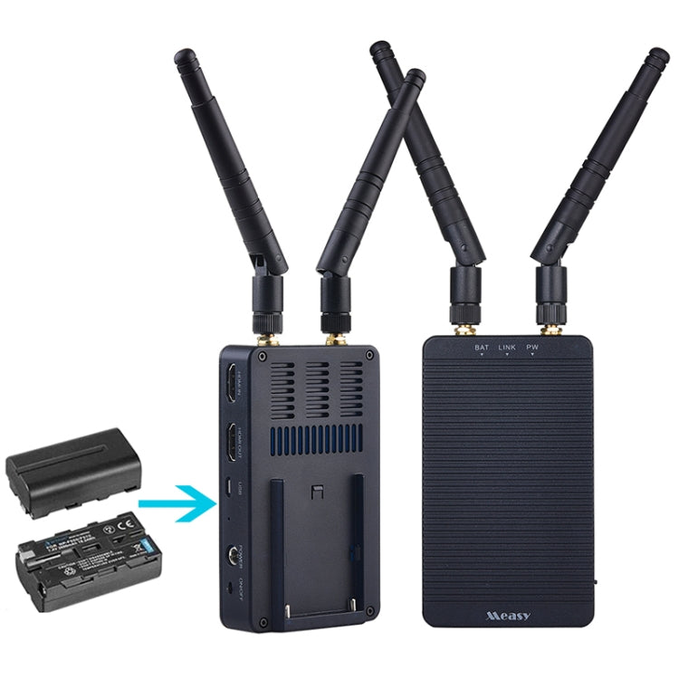 Measy T1 4K HDMI 2.0 Wireless Audio Video Transmitter Receiver Extender Transmission System, Transmission Distance: 200m, US Plug(Black)