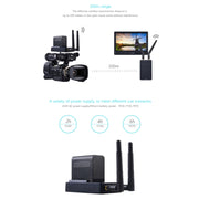 Measy T1 4K HDMI 2.0 Wireless Audio Video Transmitter Receiver Extender Transmission System, Transmission Distance: 200m, US Plug(Black)