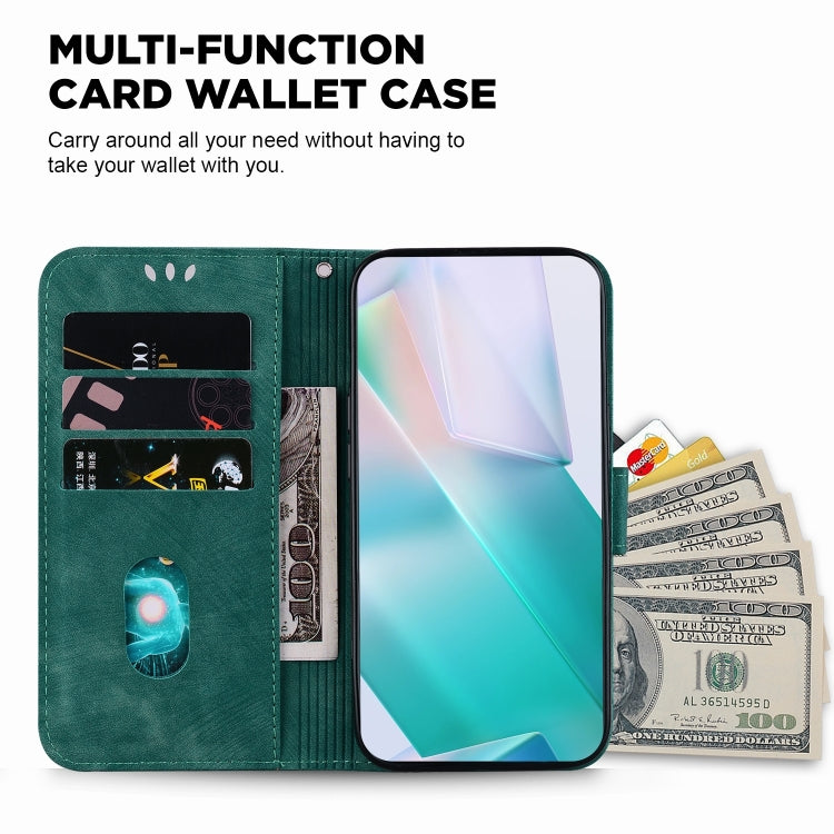 For Honor Magic6 Pro Little Tiger Embossed Leather Phone Case(Green)
