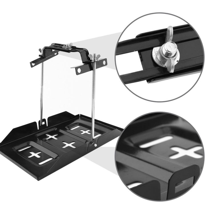 Car Universal Battery Bracket Adjustable Battery Fixed Holder + Base Tray, Size:34.5cm Base + 27cm Bracket