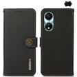 For Honor X5 Plus KHAZNEH Custer Genuine Leather RFID Phone Case(Black) - Honor Cases by PMC TechLife | Online Shopping South Africa | PMC TechLife | Buy Now Pay Later Mobicred