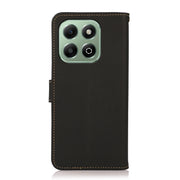 For Honor X6b KHAZNEH Custer Genuine Leather RFID Phone Case(Black)