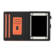 For 10 inch Universal Solid Color Horizontal Flip Leather Case with Card Slots & Holder & Pen Slot(Orange)
