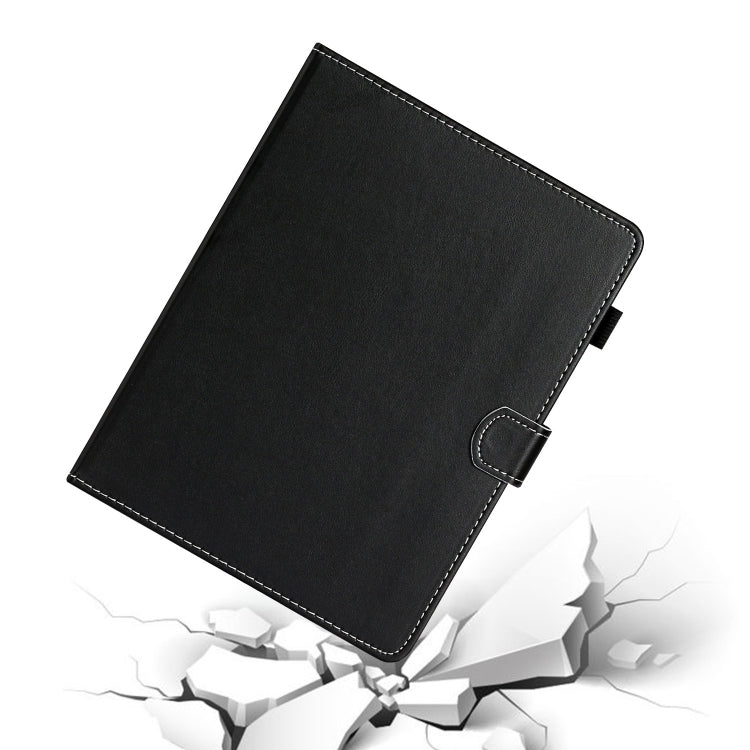 For 10 inch Universal Solid Color Horizontal Flip Leather Case with Card Slots & Holder & Pen Slot(Black)