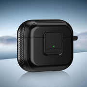 For AirPods 3 TPU + PC Wireless Earphones Case with Magnetic Switch(Black)