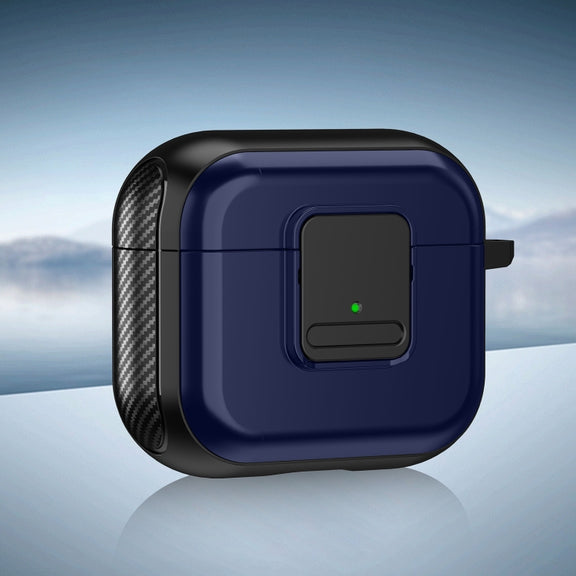 For AirPods 3 TPU + PC Wireless Earphones Case with Magnetic Switch(Blue)