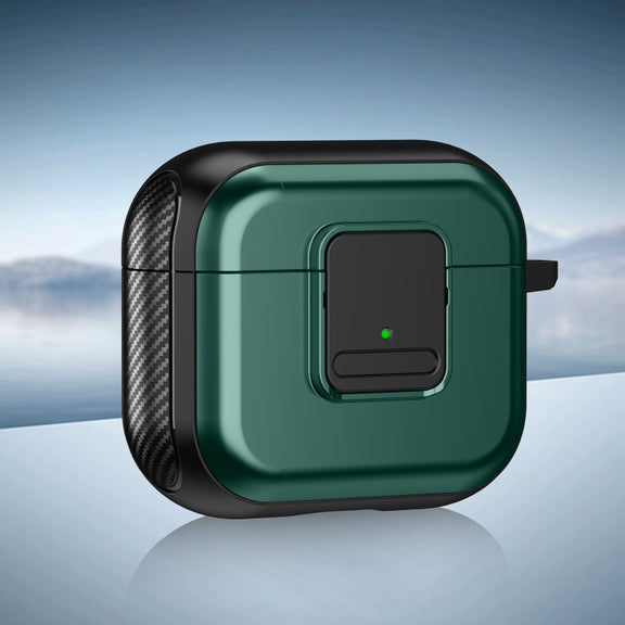 For AirPods 3 TPU + PC Wireless Earphones Case with Magnetic Switch(Green)
