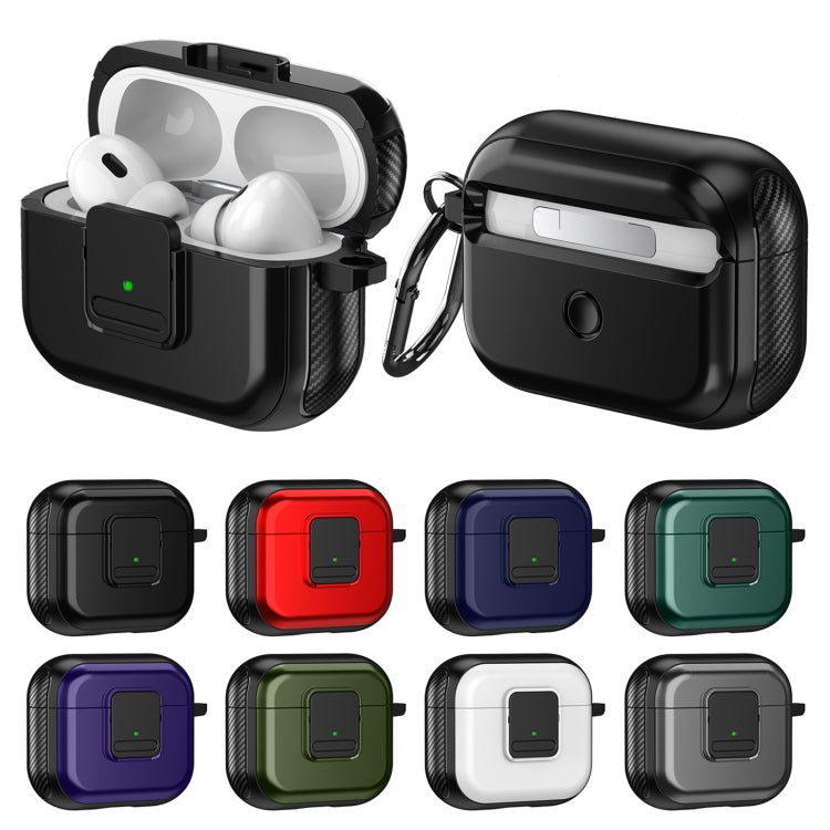 For AirPods Pro TPU + PC Wireless Earphones Case with Magnetic Switch(White)