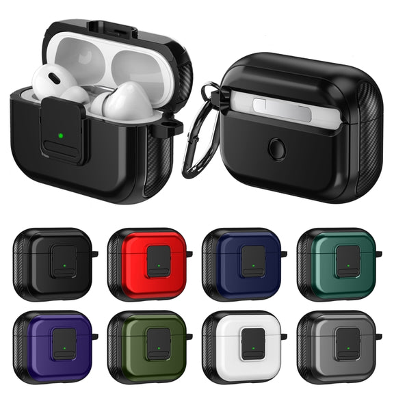 For AirPods Pro TPU + PC Wireless Earphones Case with Magnetic Switch(White)