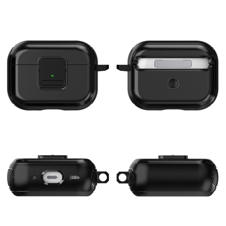 For AirPods Pro TPU + PC Wireless Earphones Case with Magnetic Switch(White)