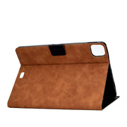 For iPad Pro 11 2024 Cowhide Texture Leather Smart Tablet Case(Brown)