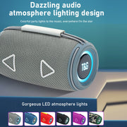 T&G TG-657 Portable Wireless 3D Stereo Subwoofer Bluetooth Speaker Support FM / LED Atmosphere Light(Blue)