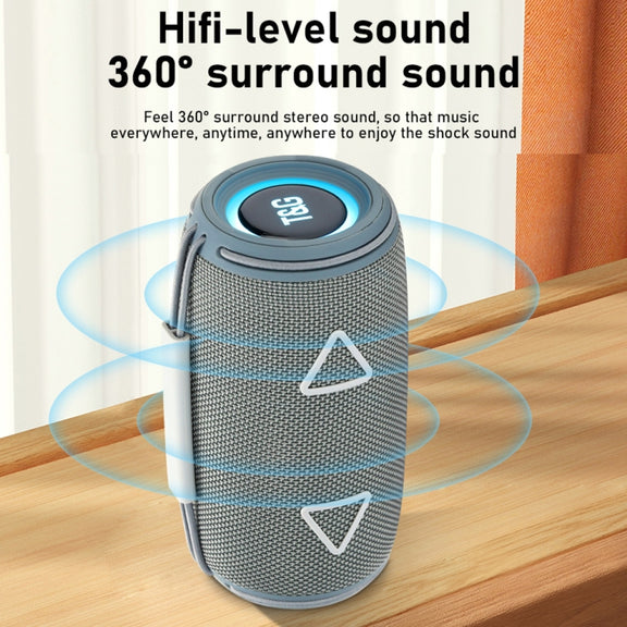 T&G TG-657 Portable Wireless 3D Stereo Subwoofer Bluetooth Speaker Support FM / LED Atmosphere Light(Blue)