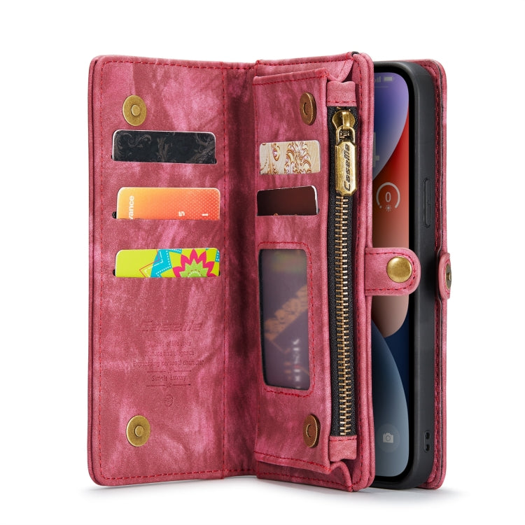 For iPhone 15 Plus CaseMe 008 Detachable Multifunctional Leather Phone Case(Red)