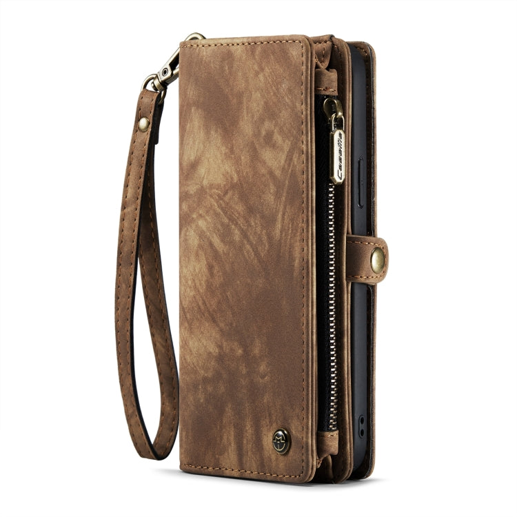 For iPhone 15 CaseMe 008 Detachable Multifunctional Leather Phone Case(Brown)