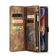 For iPhone 15 CaseMe 008 Detachable Multifunctional Leather Phone Case(Brown)