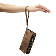 For iPhone 15 CaseMe 008 Detachable Multifunctional Leather Phone Case(Brown)