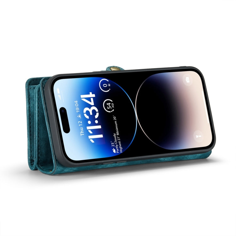 For iPhone 15 Pro CaseMe 008 Detachable Multifunctional Leather Phone Case(Blue)