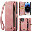 For iPhone 15 Pro CaseMe 008 Detachable Multifunctional Leather Phone Case(Pink) - iPhone 15 Pro Cases by CaseMe | Online Shopping South Africa | PMC Jewellery | Buy Now Pay Later Mobicred