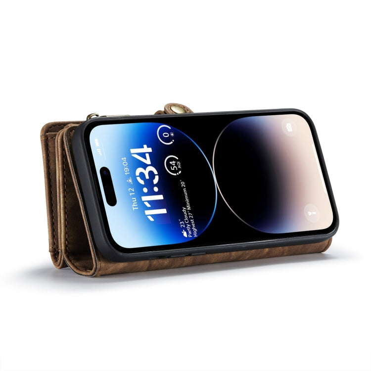 For iPhone 15 Pro Max CaseMe 008 Detachable Multifunctional Leather Phone Case(Brown)