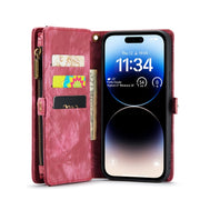 For iPhone 15 Pro Max CaseMe 008 Detachable Multifunctional Leather Phone Case(Red)