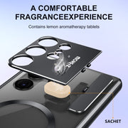 For Samsung Galaxy S25 Ultra 5G Aromatherapy Holder Single-sided MagSafe Magnetic Phone Case(Silver)