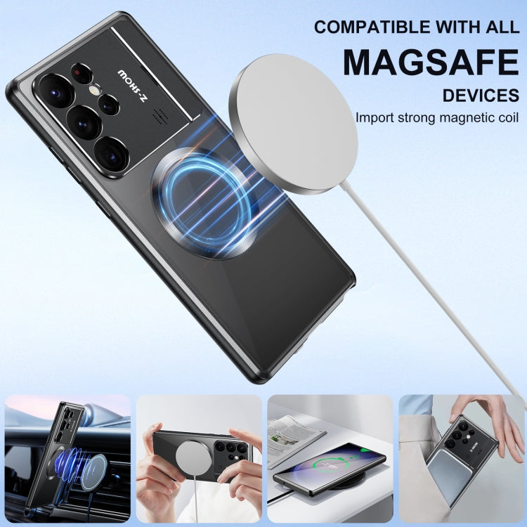 For Samsung Galaxy S23 Ultra 5G Aromatherapy Holder Single-sided MagSafe Magnetic Phone Case(Black)
