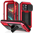 For iPhone 15 Pro Max R-JUST Sliding Camera IP54 Life Waterproof Holder Phone Case(Red) - free shipping - PMC TechLife - Order now!