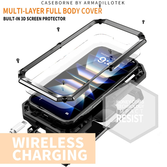 For iPhone 16 Plus R-JUST Sliding Camera IP54 Life Water-resistant Holder Phone Case(Black)