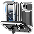 For iPhone 16e R-JUST Sliding Camera IP54 Life Waterproof Holder Phone Case(Silver) - iPhone 16e Cases by R-JUST | Online Shopping South Africa | PMC TechLife | Buy Now Pay Later Mobicred